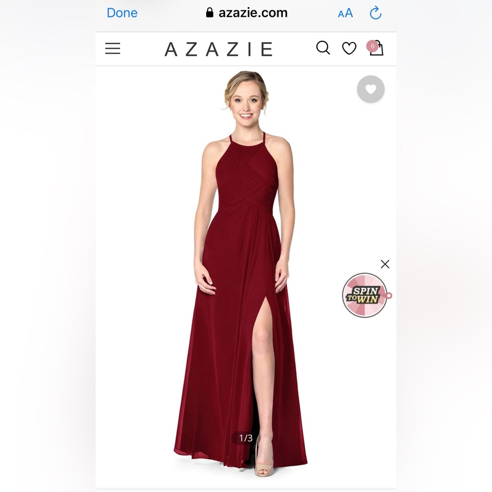 Azazie custom sized dress